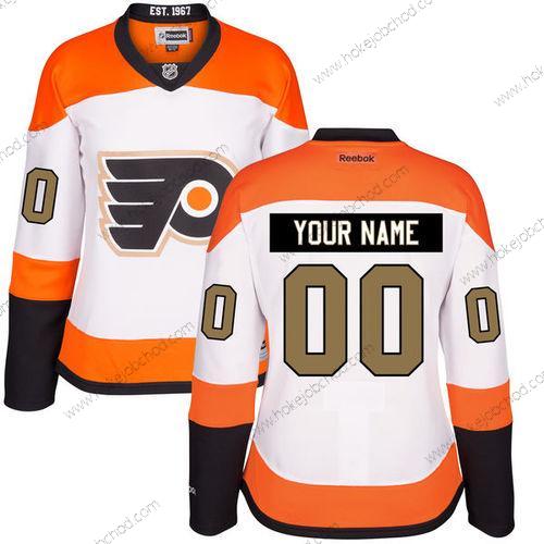 Žena Philadelphia Flyers Přizpůsobené Bílý Alternativní 50Th Zlato Sešitý NHL Reebok Hokejový Dres