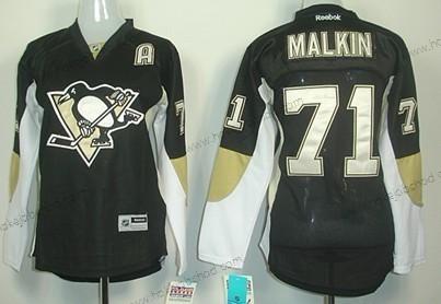 Žena Pittsburgh Penguins #71 Evgeni Malkin Černá Dres