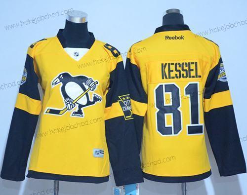 Žena Pittsburgh Penguins #81 Phil Kessel Zlato 2017 Stadium Series Sešitý NHL Dres