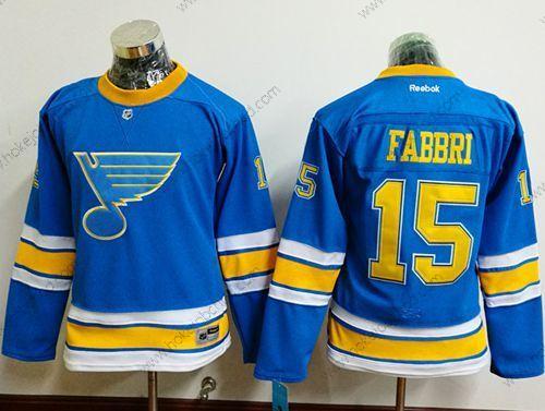 Žena St. Louis Blues #15 Robby Fabbri Modrý 2017 Zimní Klasický Sešitý NHL Dres