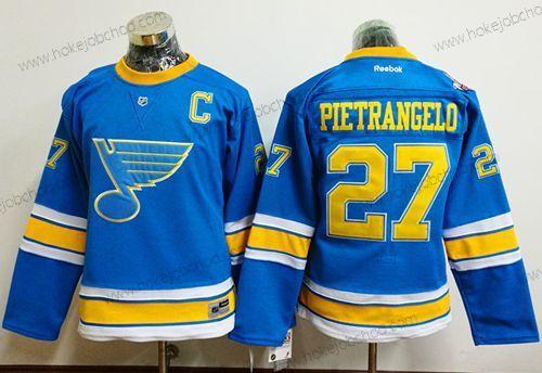 Žena St. Louis Blues #27 Alex Pietrangelo Modrý 2017 Zimní Klasický Sešitý NHL Dres