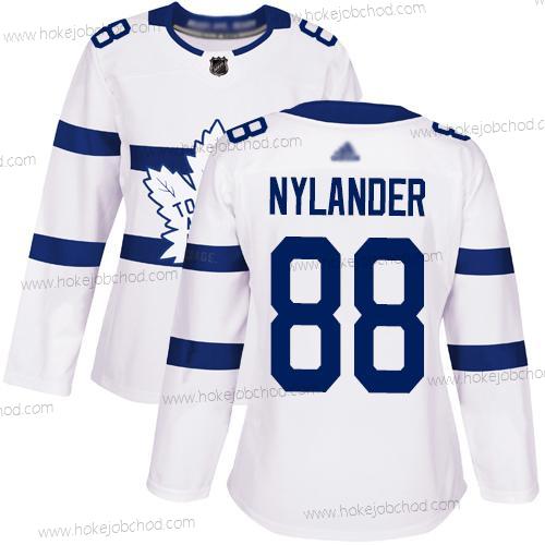 Žena Toronto Maple Leafs #88 William Nylander Bílý Autentické 2018 Stadium Series Sešitý Hokejový Dres