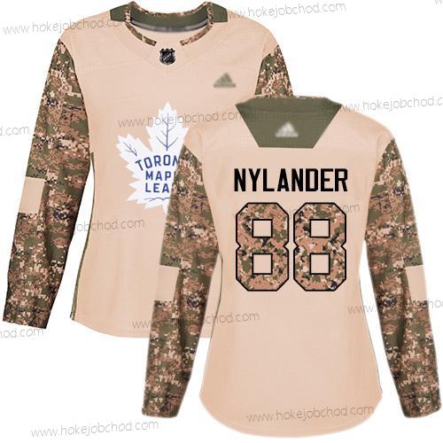 Žena Toronto Maple Leafs #88 William Nylander Camo Autentické 2017 Veterans Day Sešitý Hokejový Dres