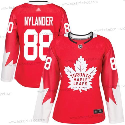 Žena Toronto Maple Leafs #88 William Nylander Červené Tým Kanady Autentické Sešitý Hokejový Dres