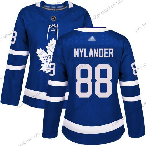 Žena Toronto Maple Leafs #88 William Nylander Modrý Domácí Autentické Sešitý Hokejový Dres