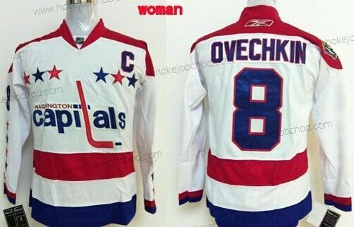 Žena Washington Capitals #8 Alex Ovechkin Bílý Alternativní Dres